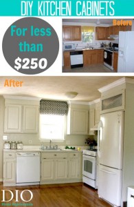Kitchen Cabinet Makeover for less than $250