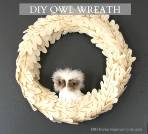 Anthropologie Knockoff Owl Wreath