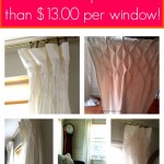 DIY Smocked Curtains make from Sheets & Drop Cloths